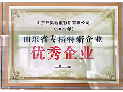 2022 Shandong Specialized and Innovative Outstanding Enterprise